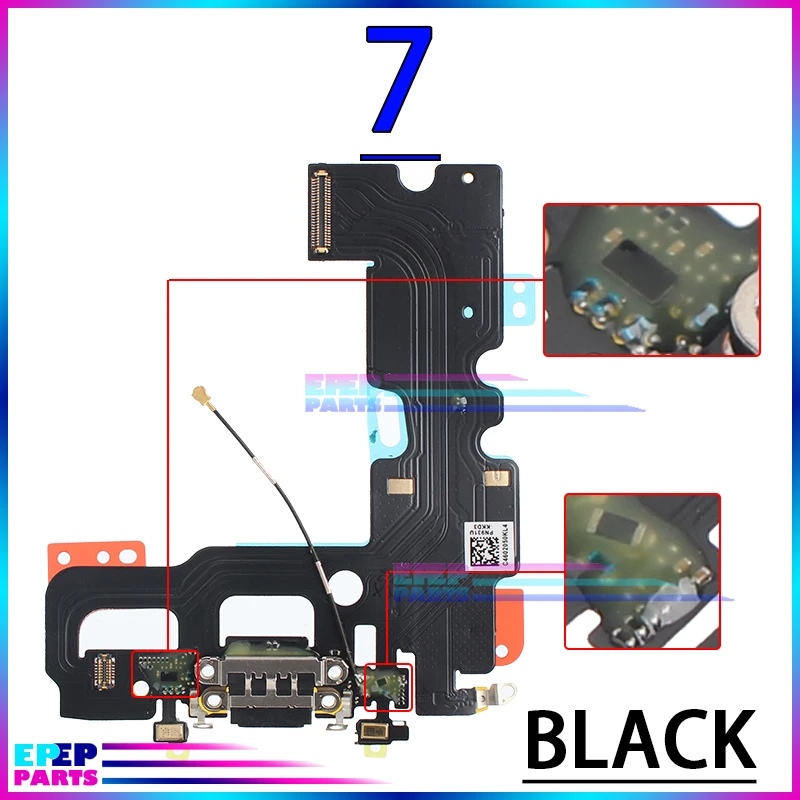 Original IC Usb Connector Charging Module Dock for Iphone 7 8 Plus Xs Max 7P 8P X Xr Charger Flex Board Cable Repair Parts