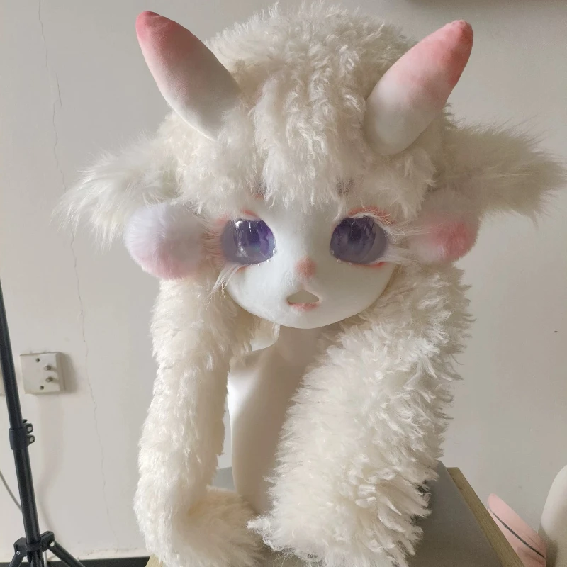 

Fursuit Kigurumi Headsets Custom Made Furry Sheep Doll Cat costumes Animal Heads Wearable Kig Headsets Animal Costume Cosplay
