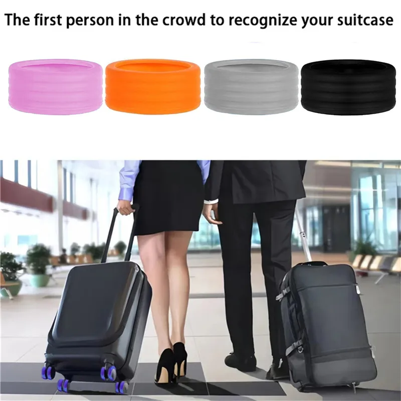 Luggage Wheel Protector 16/4PCS Silicone Wheels Protector For Luggage Reduce Noise Trolley Case Silent Caster Sleeve Travel Luggage Suitcase Accessories