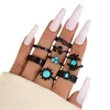 30/50pcs/Lot Wholesale New Design Black Spray Paint Finger Rings for Women Mix Style Party Decorate Bar Personality Jewelry Girl 4