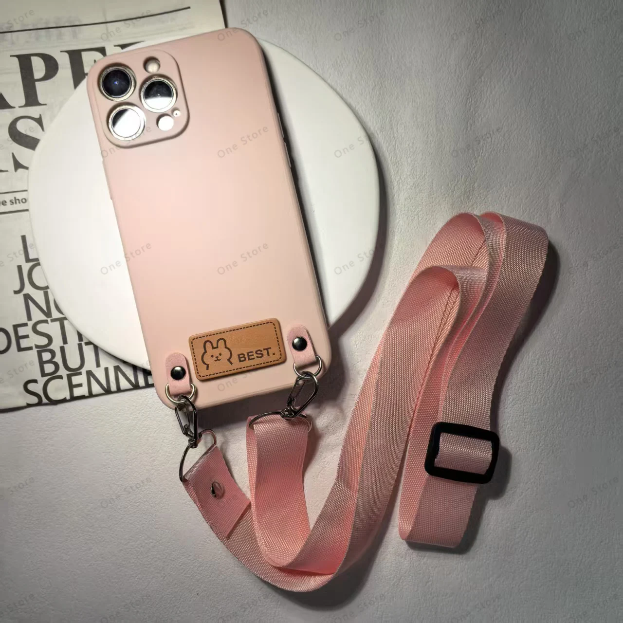 Versatile Crossbody Lanyard Necklace and Wrist Strap Phone Case with Cord Cover