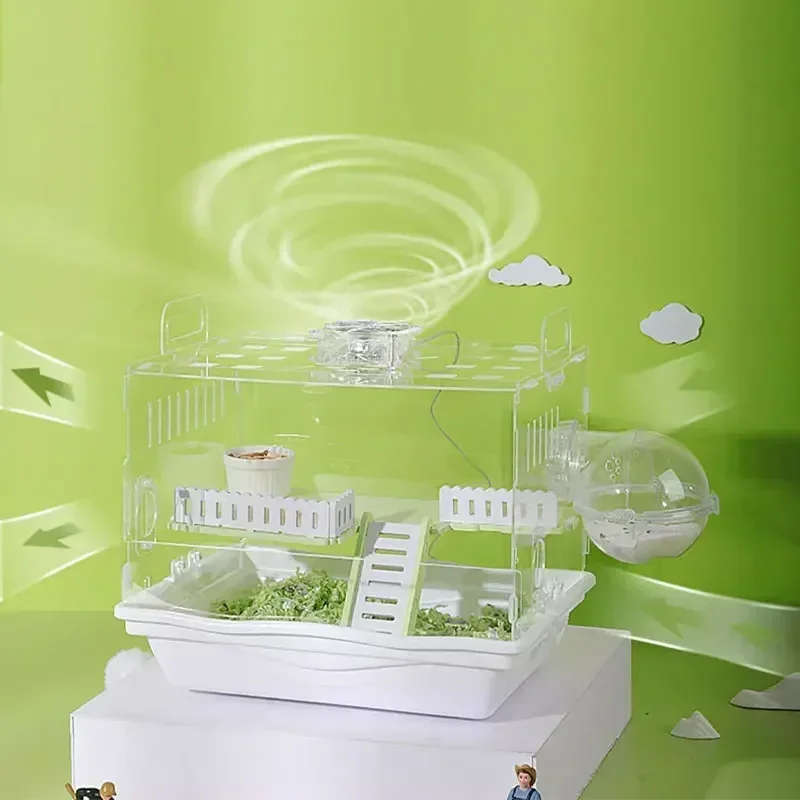 

Villa Animal Small Hamster Products Special Acrylic Pig Cheap Large for Pet Cage Supplies House Guinea Transparent Cages