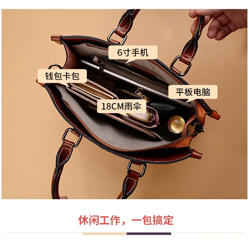 Bag for Women 2024 Spring New Women's Bags Shoulder Cowhide Crossbody Bags Casual Bag Genuine Leather Handbags Luxury Handbags