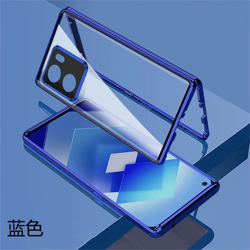 360° Full Protection Magnetic Case with Double-Sided Tempered Glass & Metal Frame