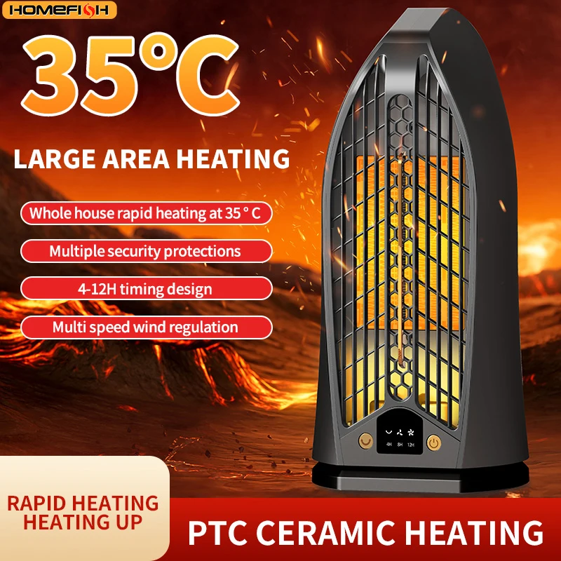 Portable Desktop Heater Home Use Quick Heating Electric Warmer for Bedroom Living Room Dormitory Foot Warmers