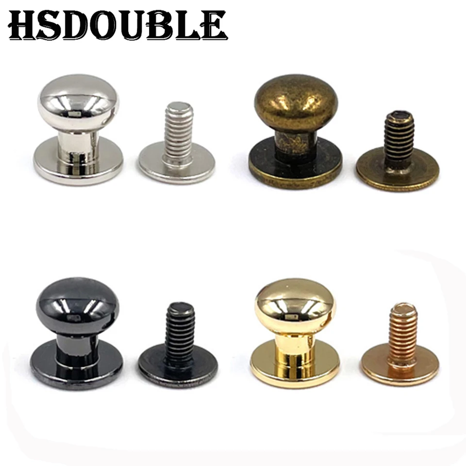 Metal Alloy Knob Screw Rivets Studs Diy Crafts Leather Belt - Temu