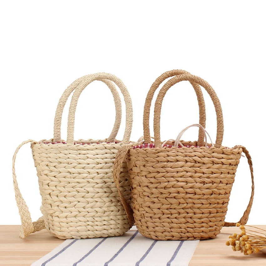 

New Korean Version of Straw Bag Cute Seaside Holiday Beach Bag Messenger Small Fresh Shoulder Woven Bag