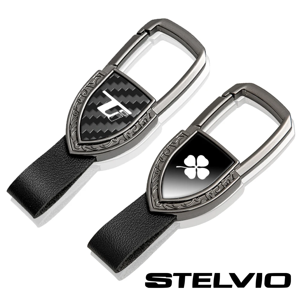 Автомобильный брелок llavero брелок для ключей в форме щита, автомобильные аксессуары для alfa romeo stelvio ti q4 sport четырехугольник