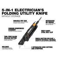 Toughbuilt TB-H4-12-IM Multi Tool Knife Electricians Screwdriver Knife Pry Tool TOUGHBUILT Hand Tools 2