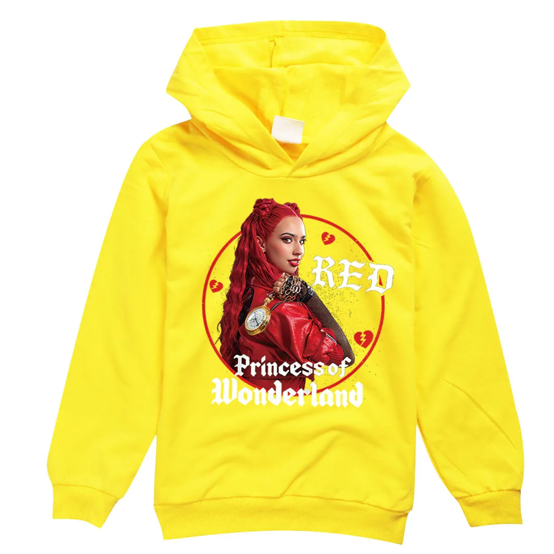 Cosplay Costume Children Descendants 4 Costumes Kids Hoodie The Rise of Red Sweatshirt Girls Spring Hooded Pullover Cartoon Long Sleeve