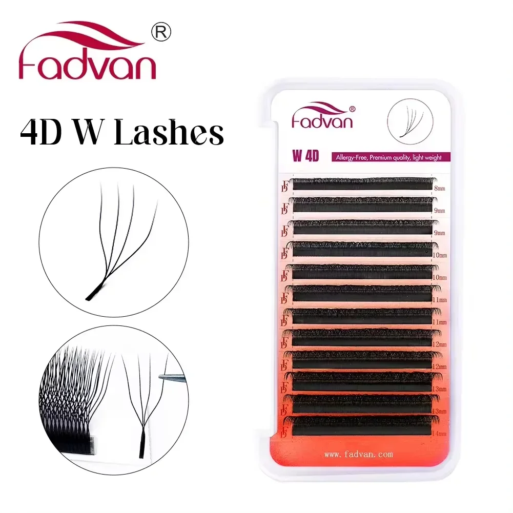 Eyelash Extensions 4D W Shape Premade Volume Fans W Style False Eyelashes Natural Makeup Tools