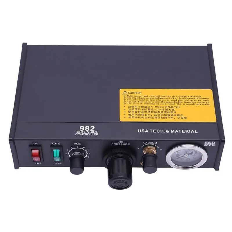 AED7-982 반자동 디스펜싱 머신 자동 수동 접착제 디스펜서 에어 펌프 드라이브 액체 바인더 컨트롤러 EU 플러그