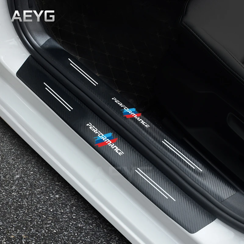 Car Door Sill Carbon Fiber Sticker For BMW 1 2 3 4 Series G22 G20 G30