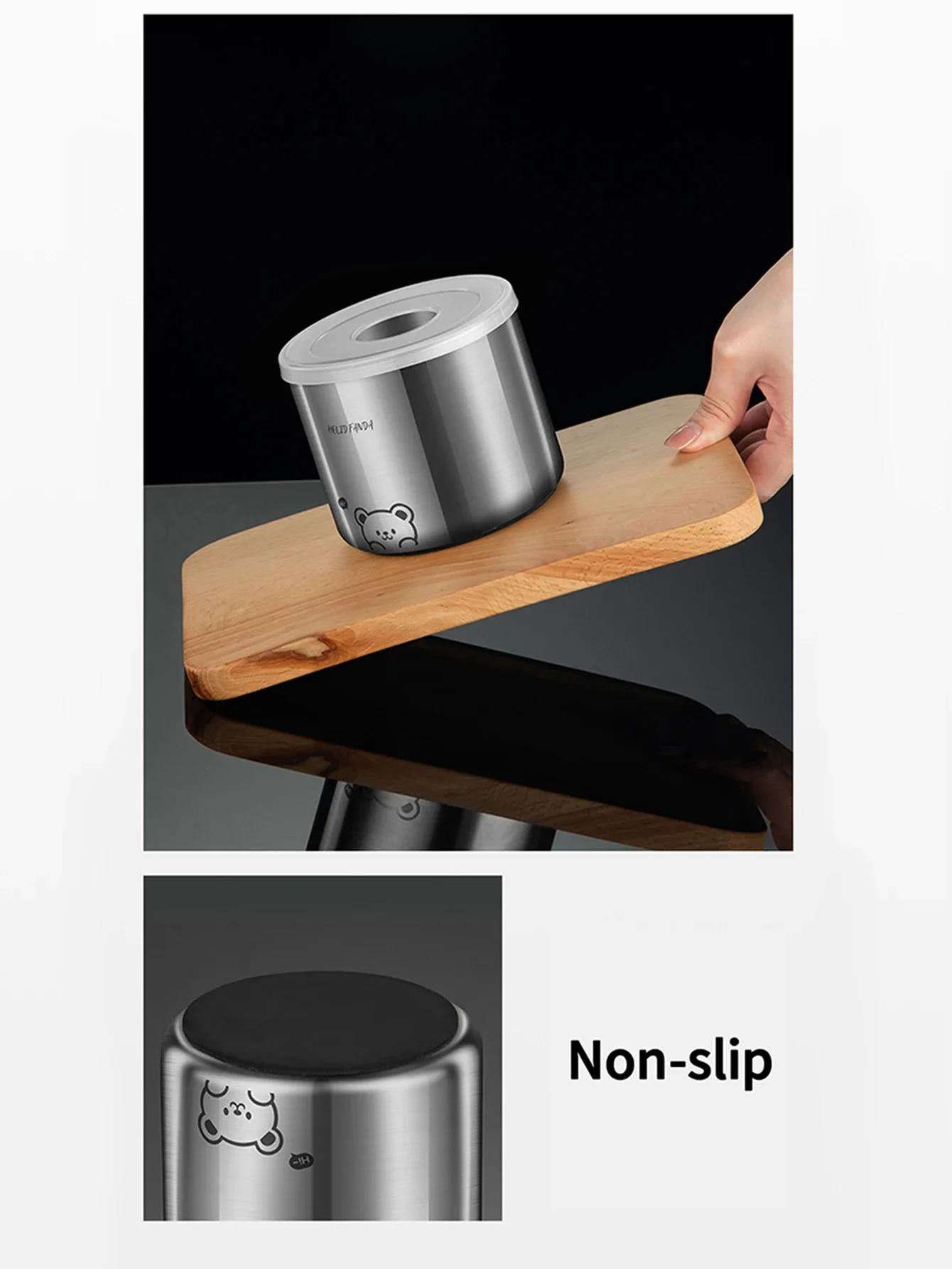 Stainless Steel Spice Grinding Pestle and Mortar with Lid Rust Resistant Garlic Herb Pepper Grinder Food Mills Kitchen Utensil
