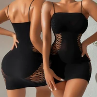 Sexy Sleeveless Bodycon Mini Dress Women Spaghetti Strap Party Nightclub Slim Evening Dresses Ladies Plus Size Hollow Clubwear - Image 5