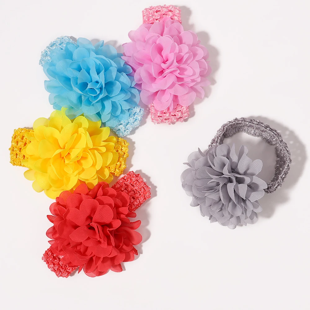 

1 Pcs Girls Headbands Chiffon Big Flower Soft Strecth Hair Band Baby Hair Accessories for Baby Girls Newborns Infants Toddlers