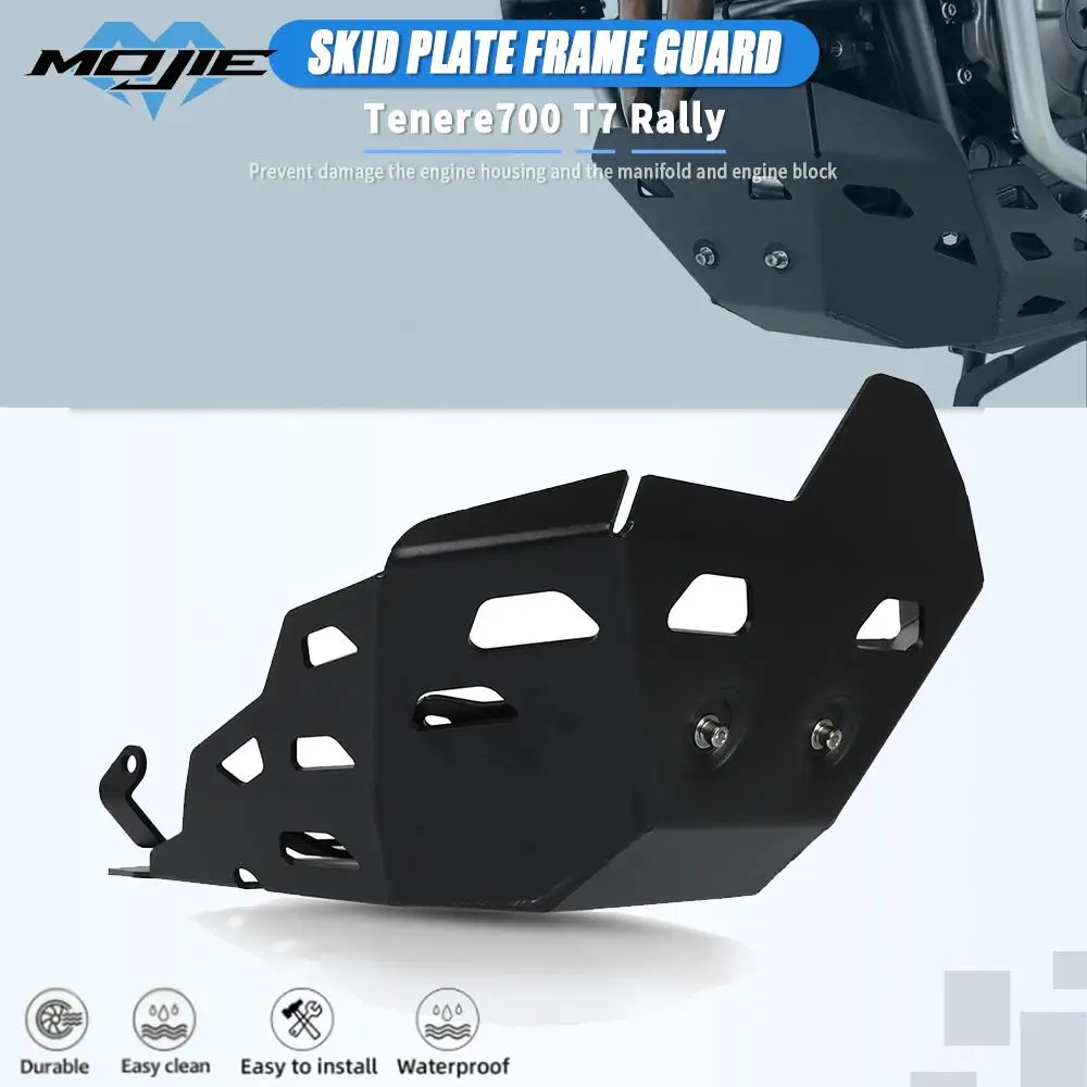 

Motorcycle TENERE700 Aluminum For Yamaha Tenere 700 T7 Rally 2019 2020 2021 Skid Plate Engine Guard Chassis Protection Cover