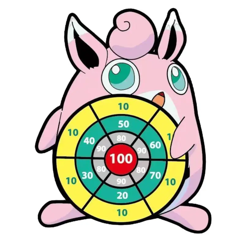 Pokemon Children Cartoon Pikachu Squirtle Dart Board Sticky Ball Family Sports Game Interactive Educational Toy Birthday Gift