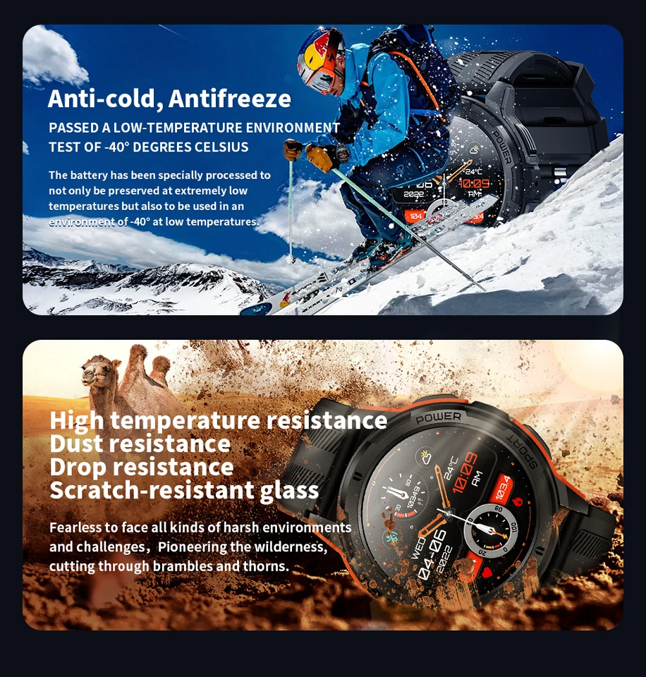 OUKITEL BT10 Smartwatch Uomo Con Chiamate Bluetooth, 1,43 Pollici
