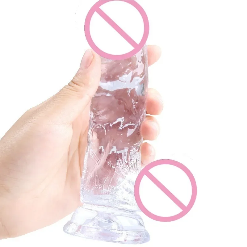 Transparent Soft Jelly Dildo Realistic Sex Toy Penetration Vagina Extensions Big Penis Long Huge Adult Erotica Dick female sex toys