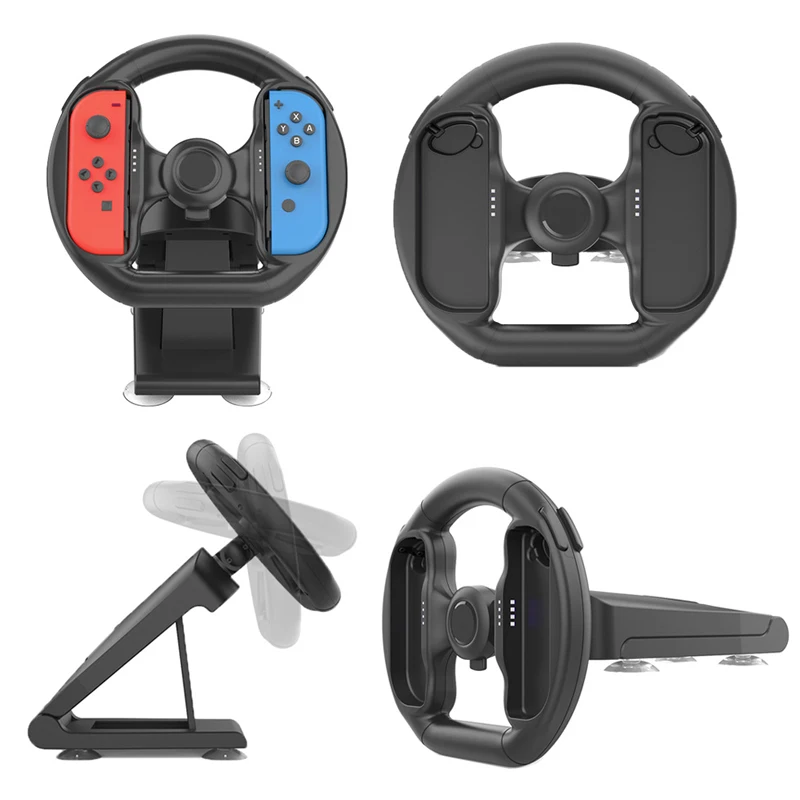 Racing Steering Wheel Parts Components Controller Attachment with 4 Suction Cups For Nintendo Switch OLED Game Accessories Racing Steering Wheel Game Controller Accessories