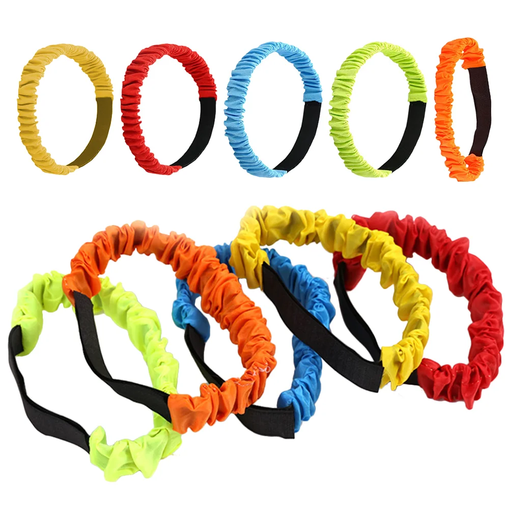 

10 Pcs Strap Sack Race Bags for Adults and Kids Exercise Stretch Bands Three-legs Ropes Game Props