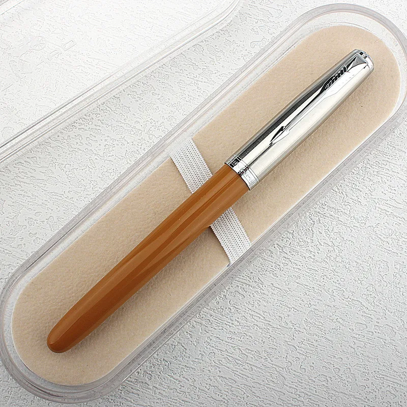 Jinhao 학생용 클래식 만년필 실버 캡, 사무실 학교 비즈니스 필기 잉크 펜, 86 송진, EF 0.38mm 펜촉