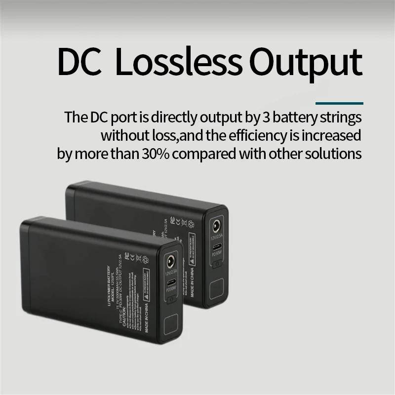 양방향 고속 충전 보조배터리 전원 공급 장치, 난방 담요 의류 부츠, 12V 리튬 배터리, DC 전압 36W 출력, 55.5WH