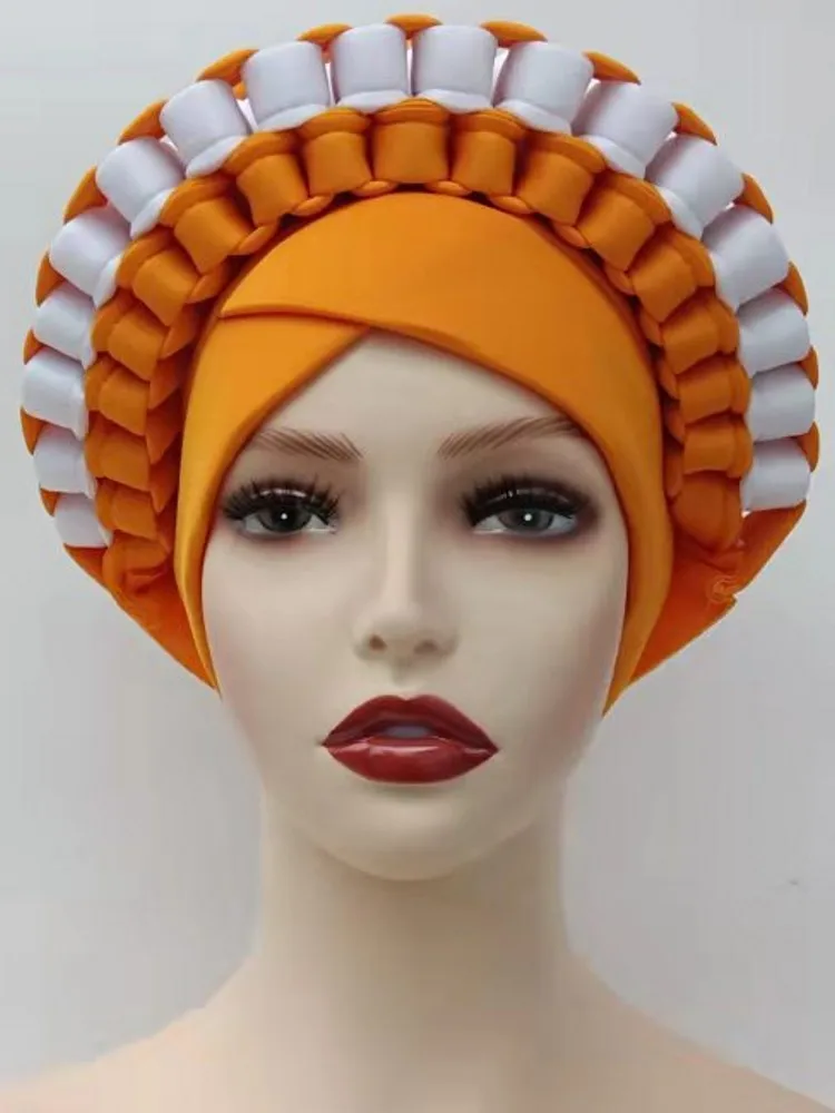 V Shaped Forehead Braids Turban Cap Shinning African Headtie Head Wraps Muslim Headscarf Bonnet Ready Hijab Hat India Pakistan