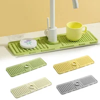 Tidy Splash Faucet Guard & Draining Mat, Silicone Draining Mat for Sink 2