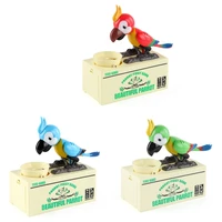Beautiful Parrot Coin Saving Piggy Robot Bird Money Box for Kids Adults Boys Girls Christmas Birthday New Year's Day 2