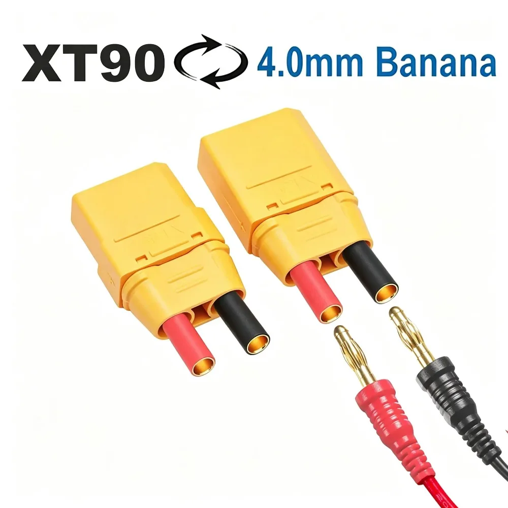 XT90-4mm 바나나 플러그 어댑터, FPV RC 전원 공급 장치용 리포 배터리 충전 리드/4.0mm 바나나 충전 코드