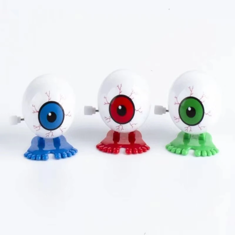 1Pcs Wind Up Halloween Eyeball Toys Kids Small Novelty Funny Clockwork