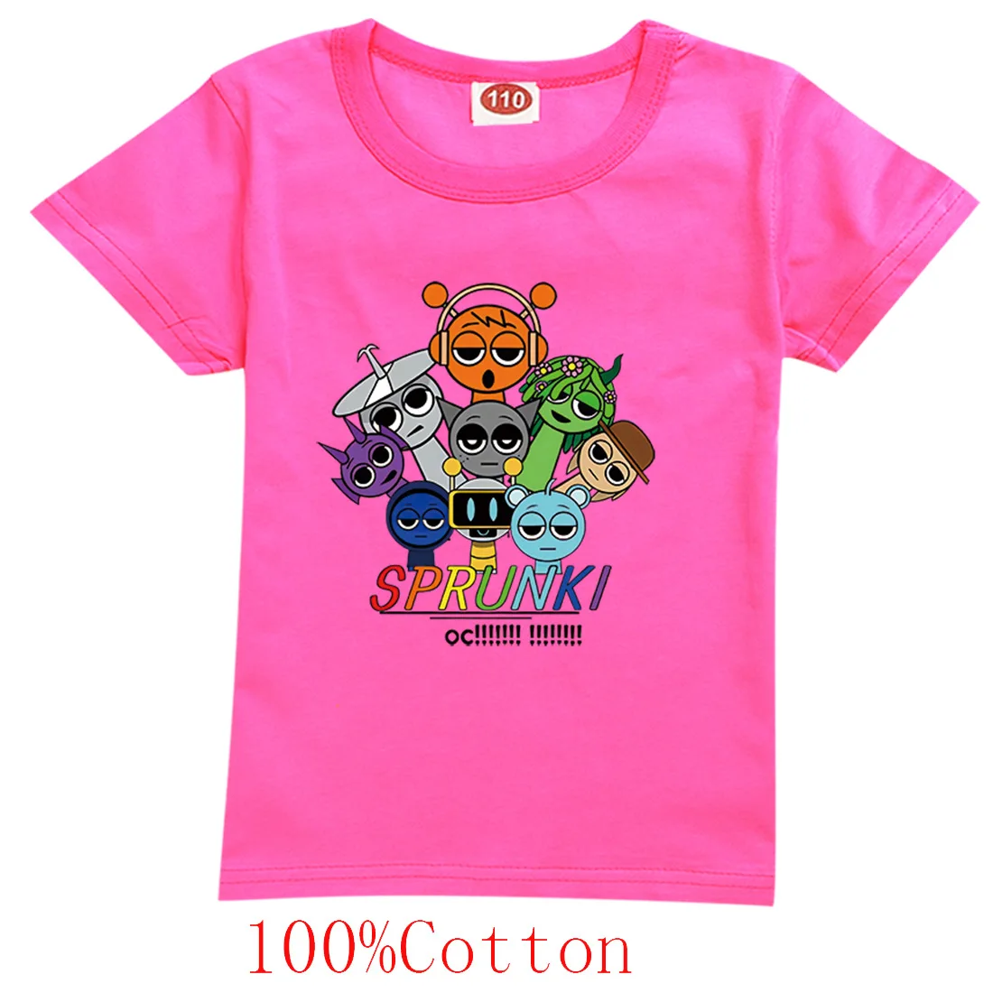 Children's Short Sleeve T-Shirt, Spunki, Horror Game, Incredibox, Tops, Cartoon Clothes, Tees, Girls, Boys, Kids 4
