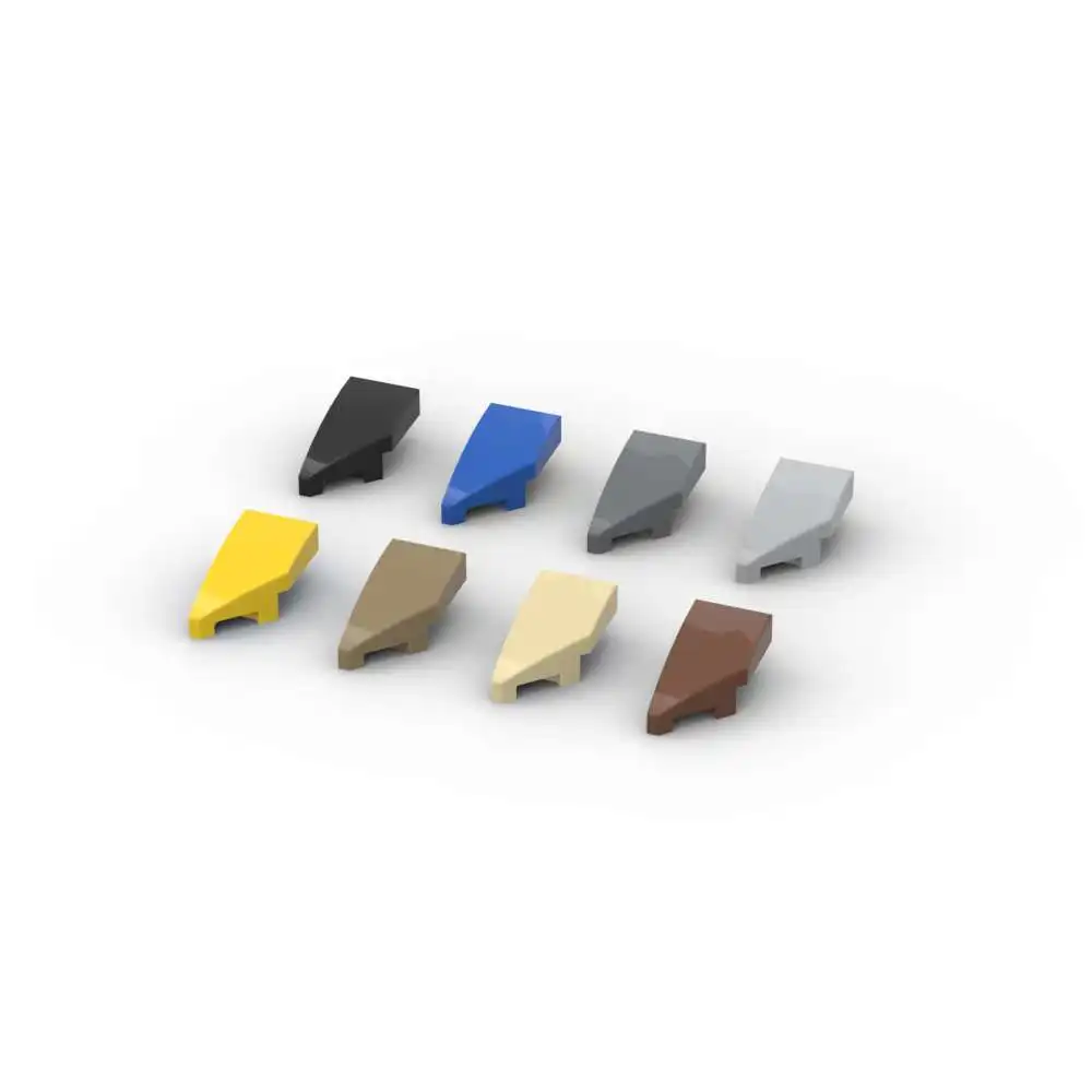 MOC 10PCS Puzzle Particle Wedge 2x1x2/3 Building Blocks Right Left Bricks Toys Children Birthday Gifts Dropshipping