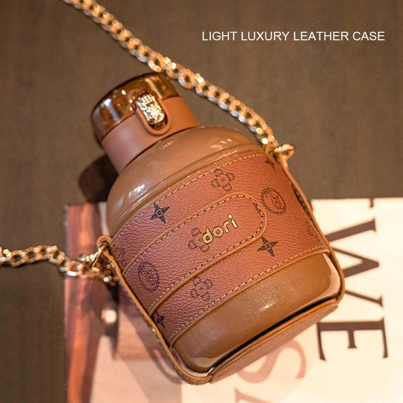 Louis Vuitton Monogram Flask Holder Thermos with Case Water Bottle