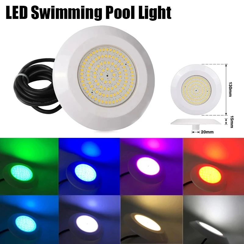 Luce Per Piscina A Led Rgb Riempita Di Resina Subacquea Ip68 Luce Per Piscina A Led A Parete 12W 12V Piscinas Per Fontana Per Laghetto Termale