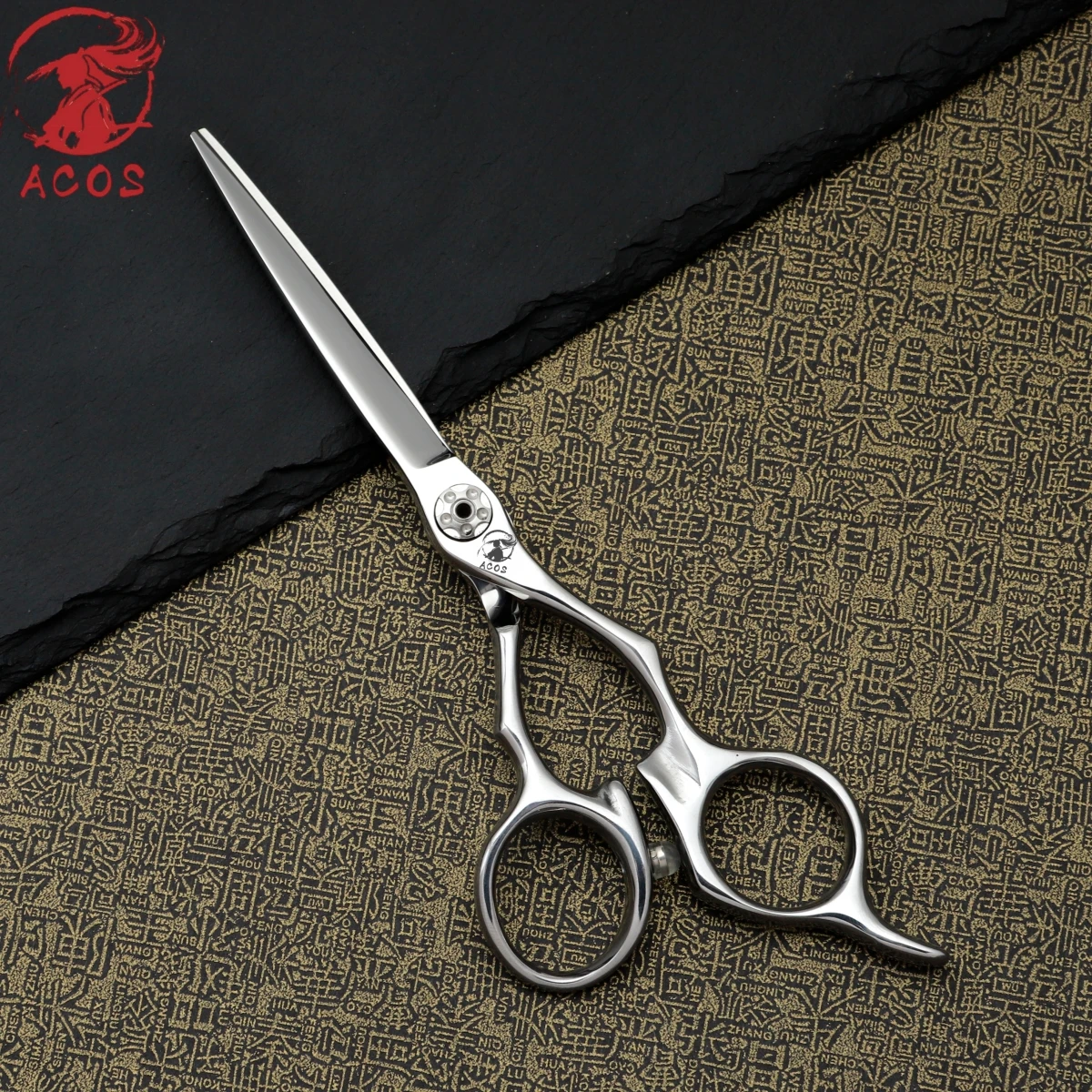 ACOS 5,5 Zoll Professionelle Friseurschere Multifunktionale Effilierschere Japanischer 440C Stahl für Heim- und Salonbedarf – Detail 6