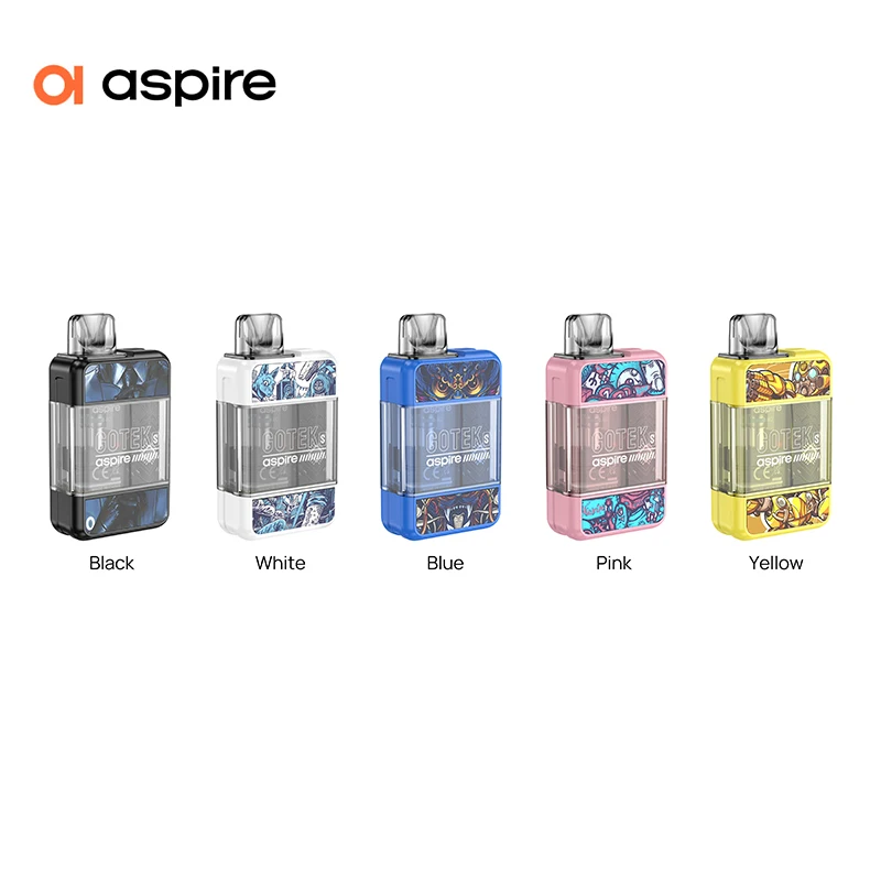 

Original Aspire Gotek S Kit Vaper Box E-cigarette Pod System 4.5ml Non-replaceable 0.8ohm Mesh Coil Electronic Cigarette