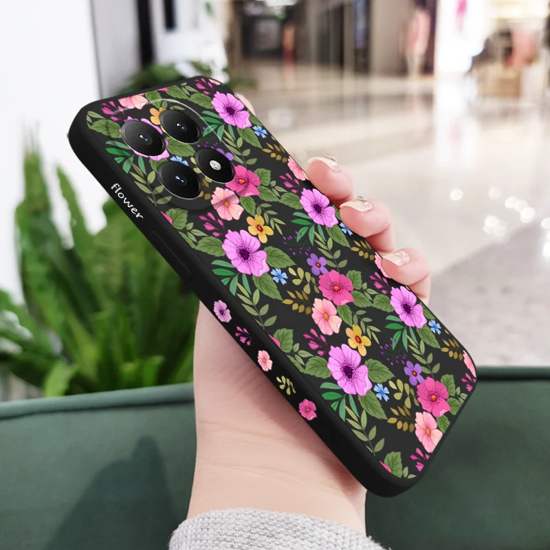 Spring Pattern Silicone Phone Case Cover