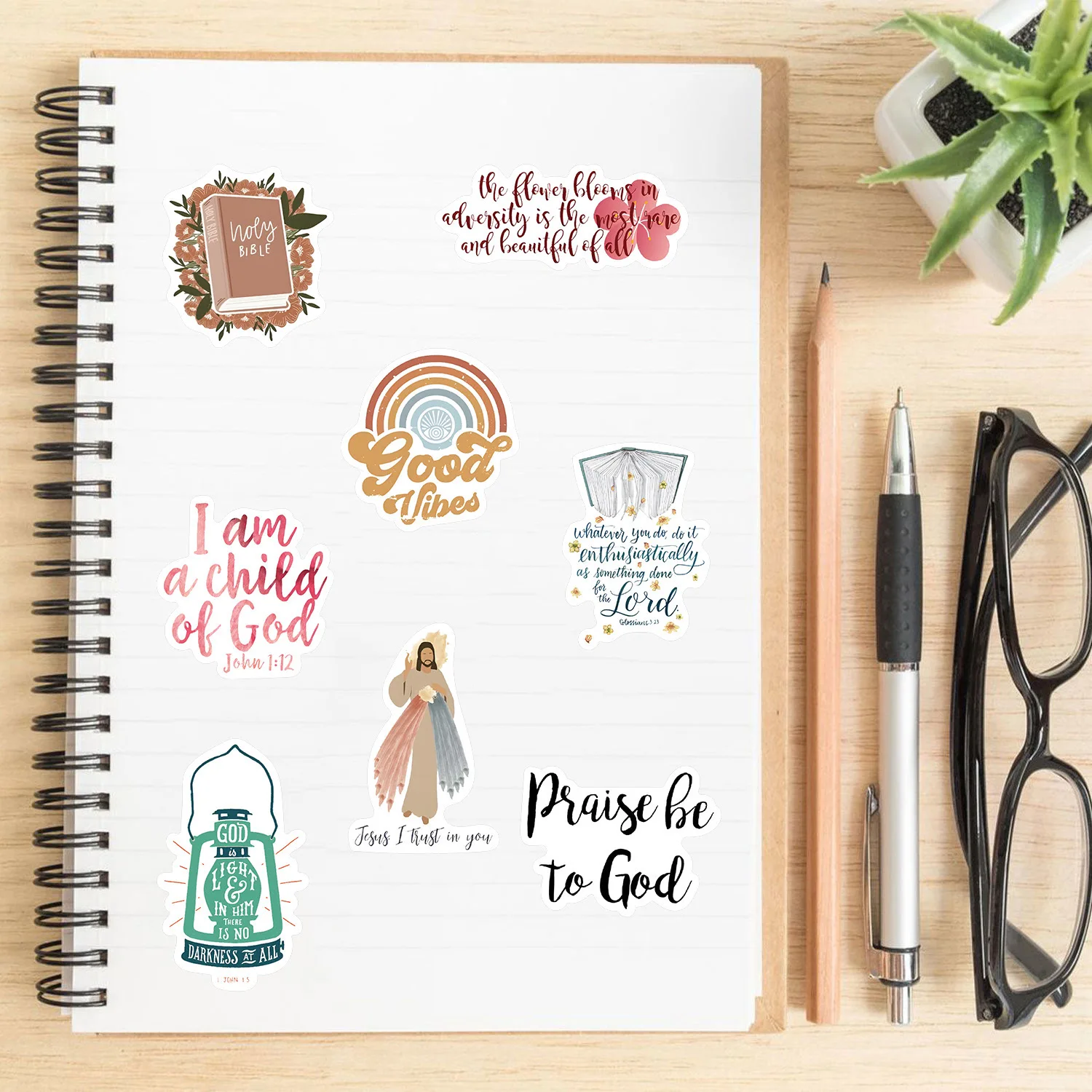 10/30/50pcs Inspirational Jesus Christian Phase Stickers Bible Verse Faith  Decals Sticker for Laptop Stationary Guitar Suitcase - AliExpress