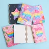 A popular animal food and starry sky Instagram diary, cute notebook planner, 200 page thick version 1