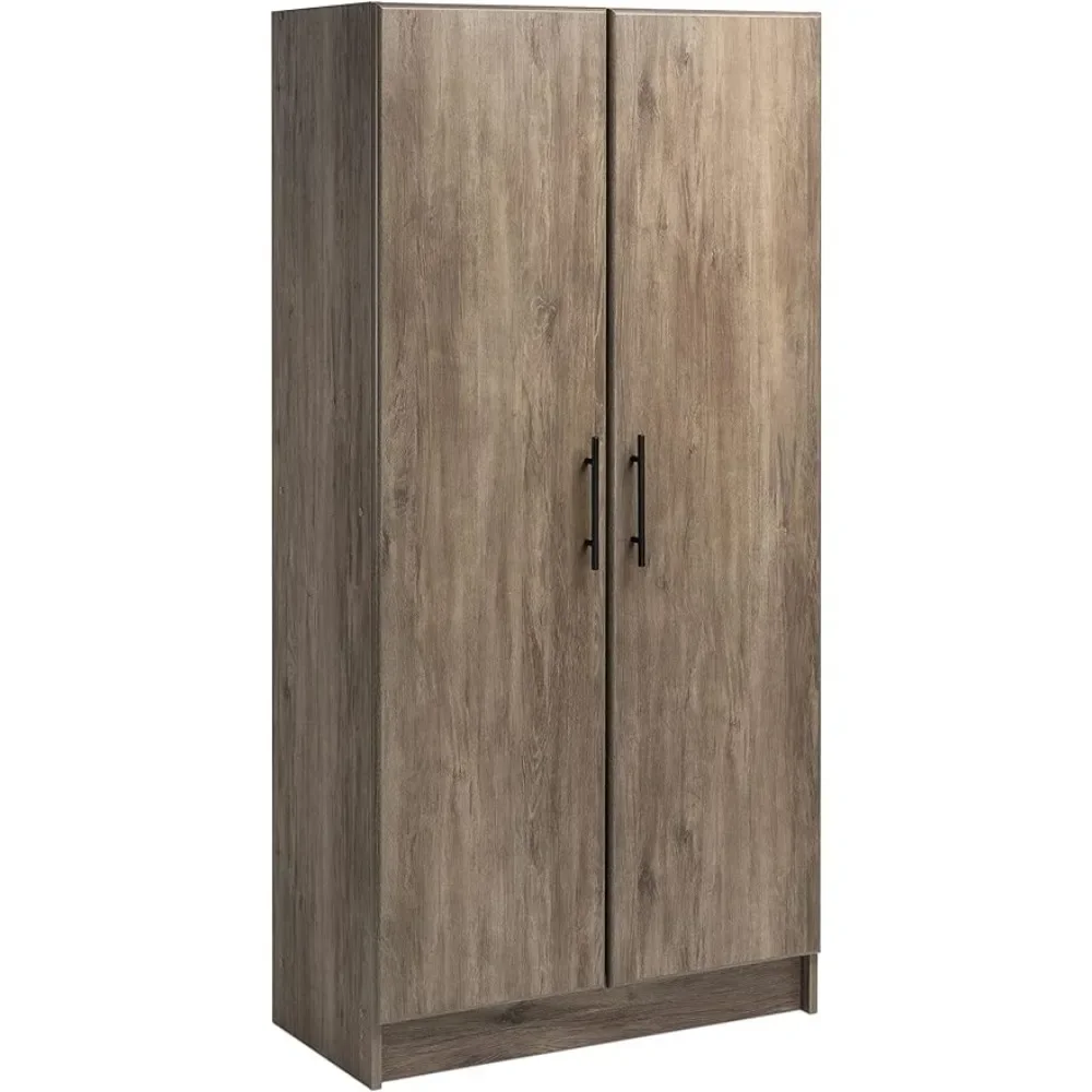 

Clothes Storage Locker Simplistic Freestanding 2-Door Garage Cabinet Elite Functional Tall Shop Cabinet With Adjustable Shelves