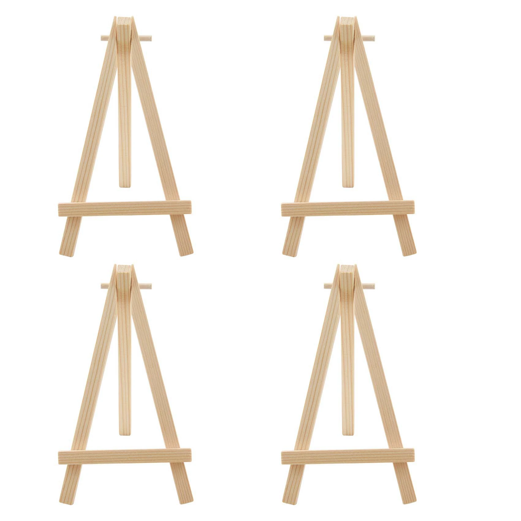 

96 Pack Mini Wood Display Easel Wood Easels Set for Paintings Craft Small Acrylics Oil Projects