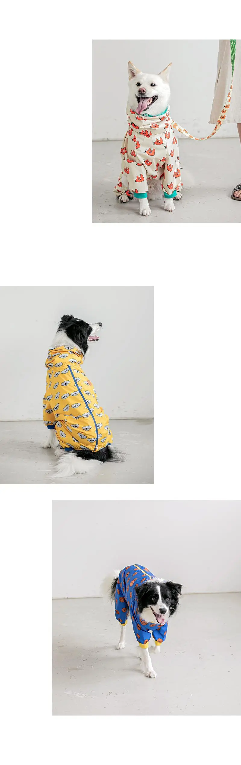 Cartoon Style Raincoat For Dogs With Convenient Zipper
