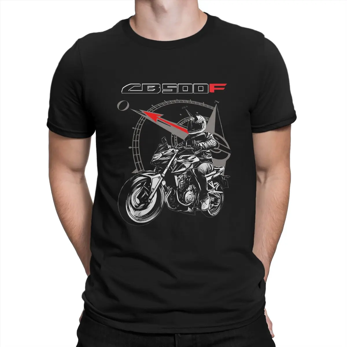 

Motorcycles Moto Creative TShirt for Men CB500F Round Collar Pure Cotton T Shirt Hip Hop Gift Clothes OutdoorWear