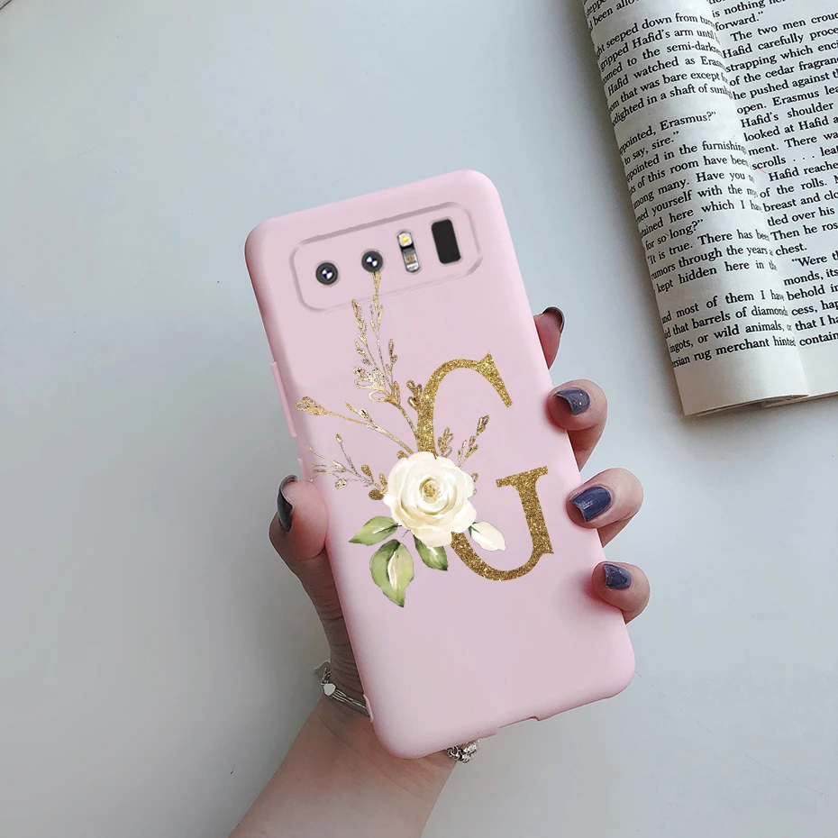 Chic Soft Silicone Phone Case with Cute Letters