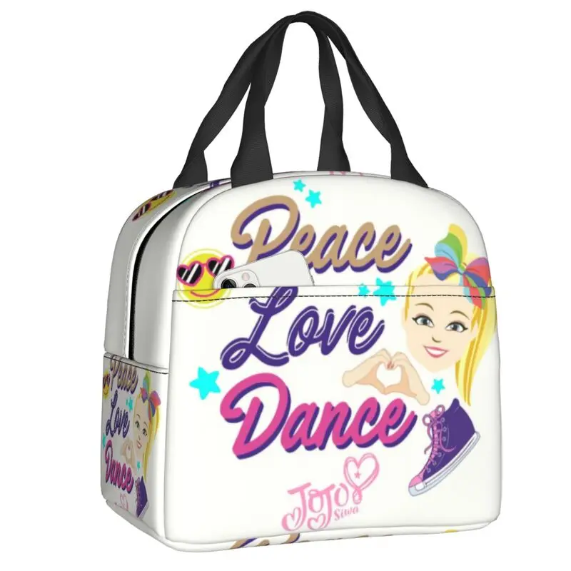 

JoJo Singer Dancer Siwa Insulated Lunch Bag for Women Waterproof Cooler Thermal Lunch Box Kids School Children