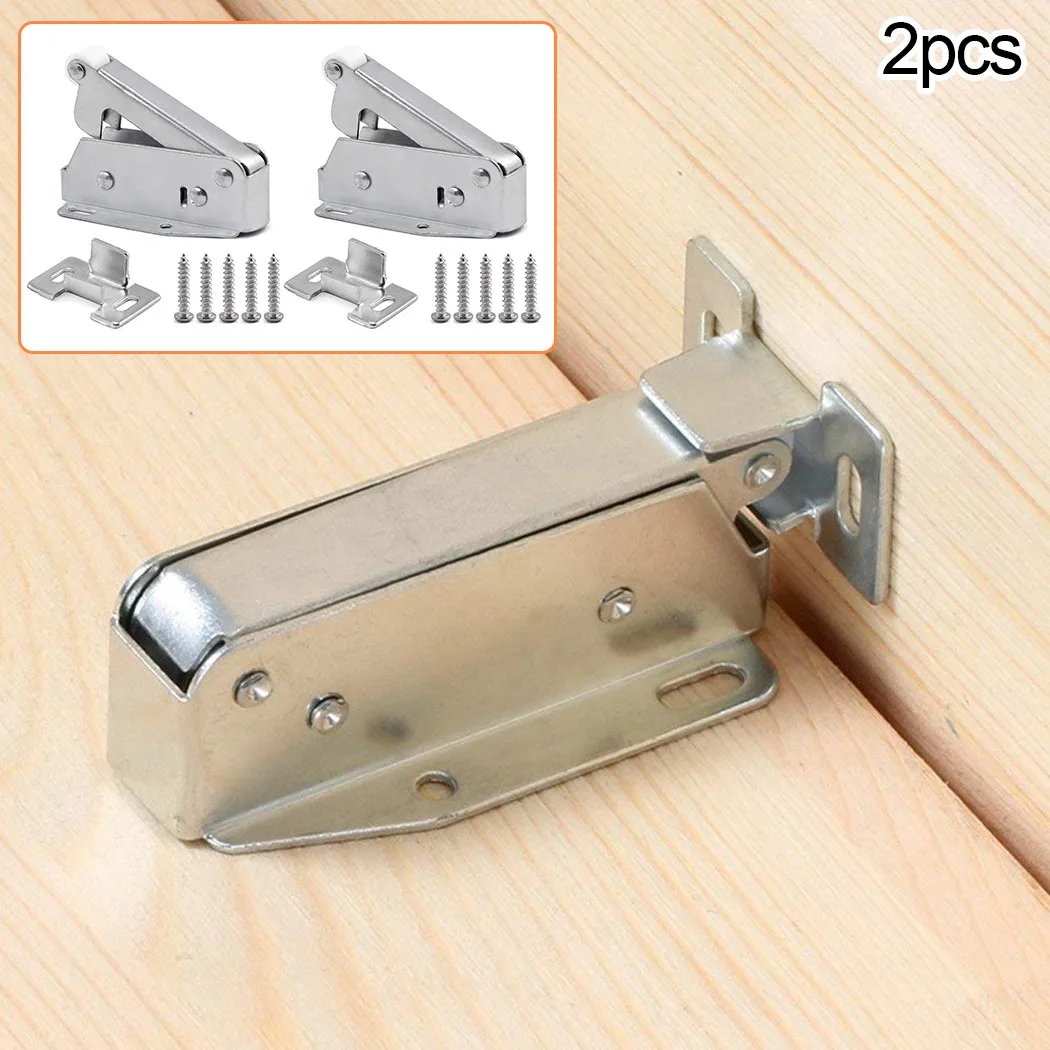 

2pc Loft Touch Catch Latch Cupboard Door Hatch Attic-Push To-Open AutoLatch For Furniture Cupboard Cabinet Door Adjustable Close