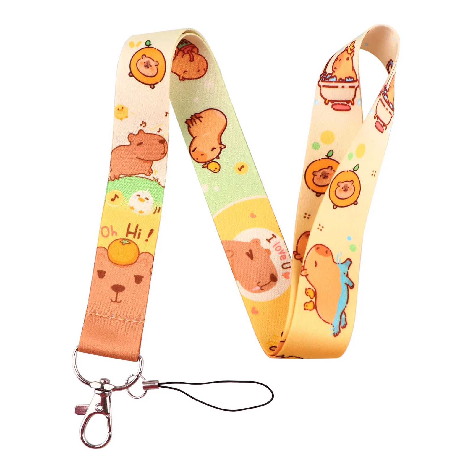 Adorable Capybara Lanyard with Card & Key Holder - Perfect Holiday Gift